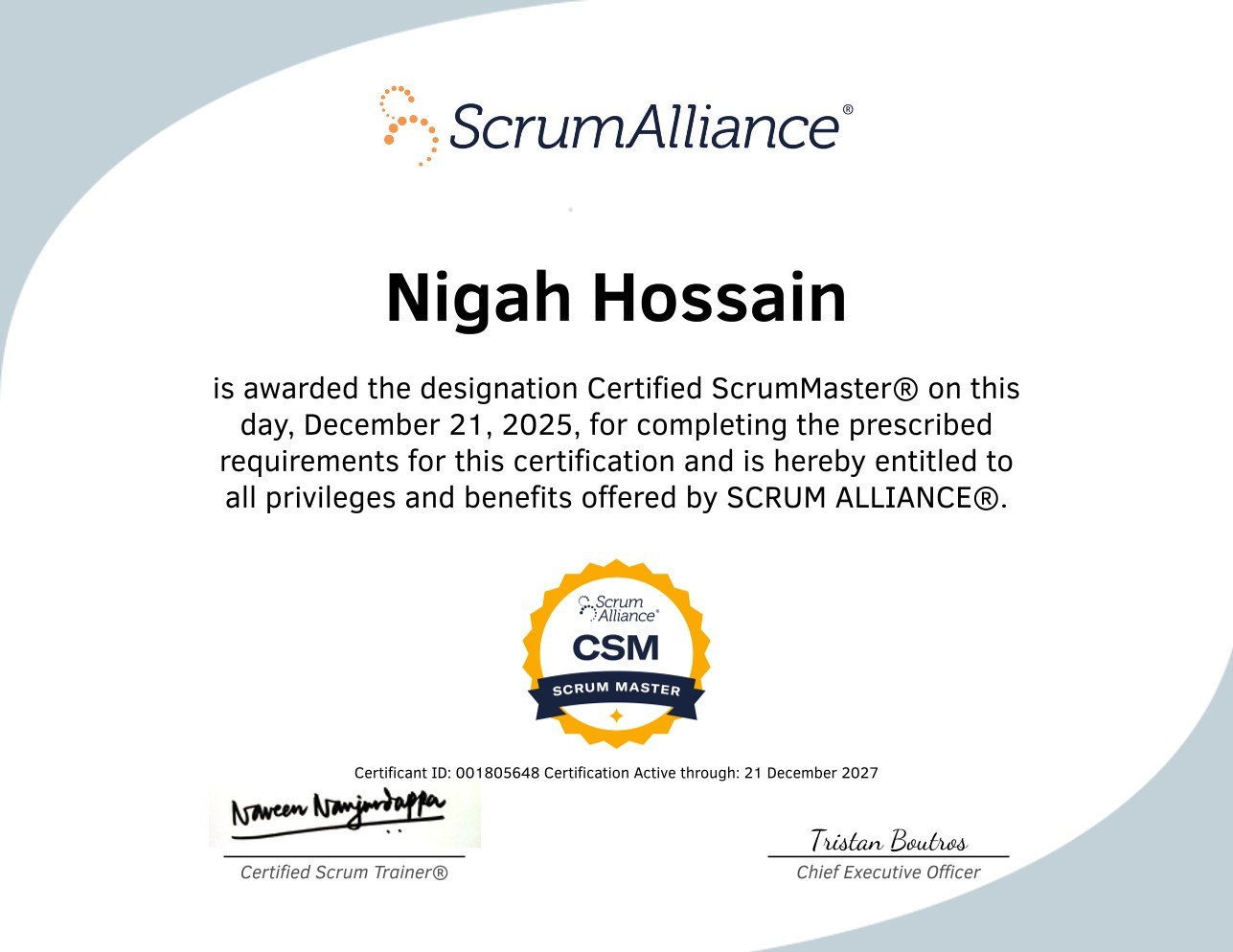 Certified ScrumMaster&reg; (CSM)