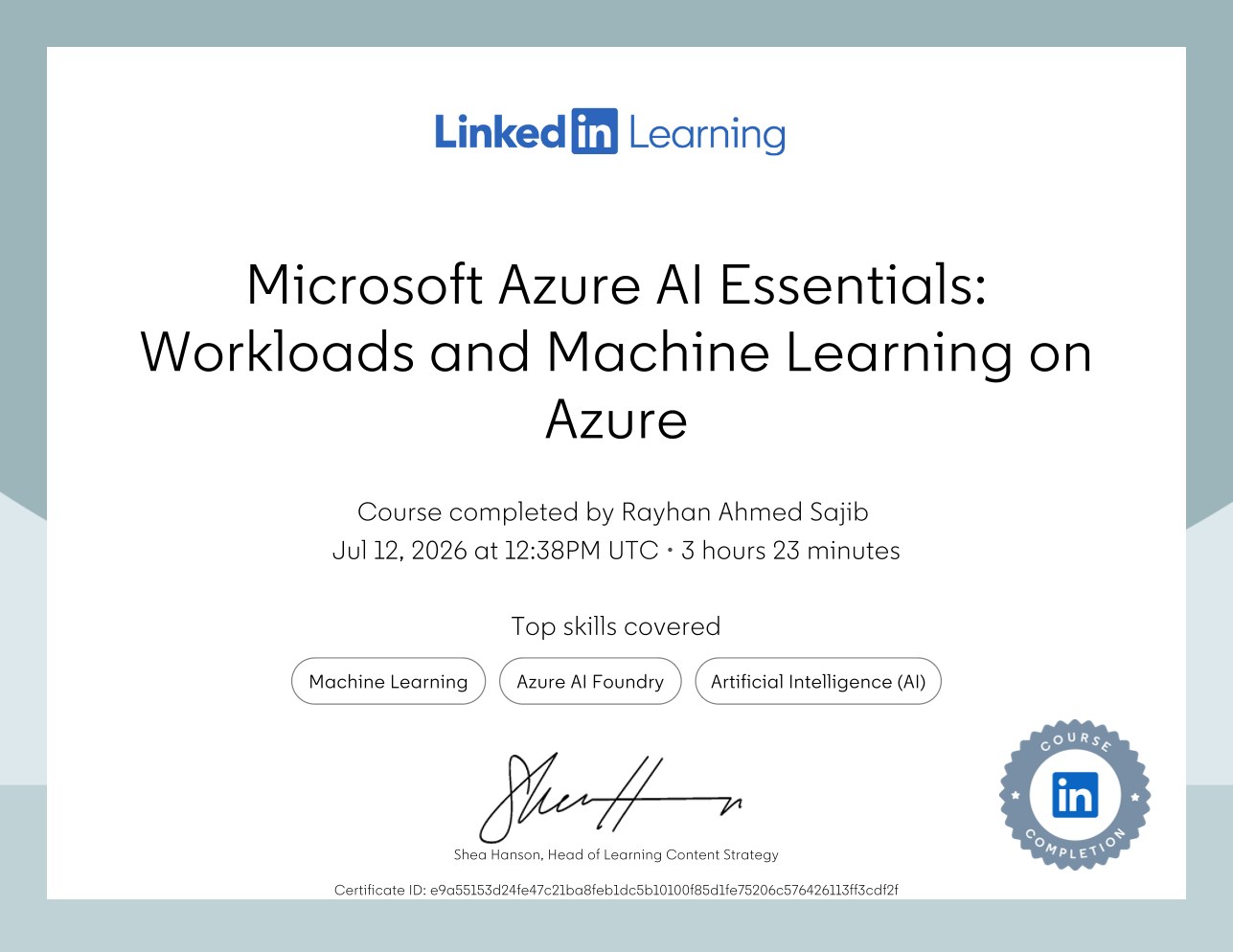 Microsoft Azure AI Essentials: Workloads and Machine Learning on Azure