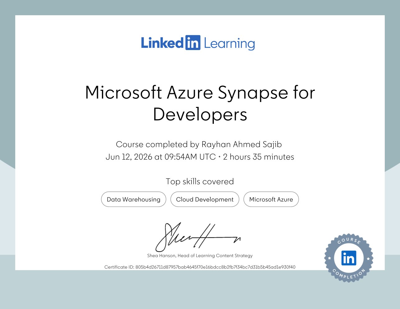 Microsoft Azure Synapse for Developers
