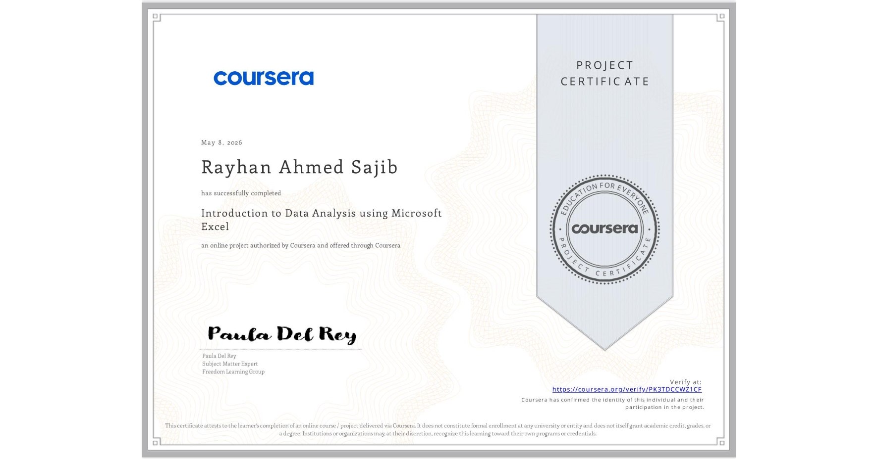 Introduction to Data Analysis using Microsoft Excel