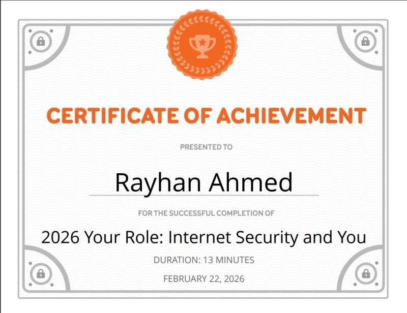 2026 Your Role: Internet Security and You