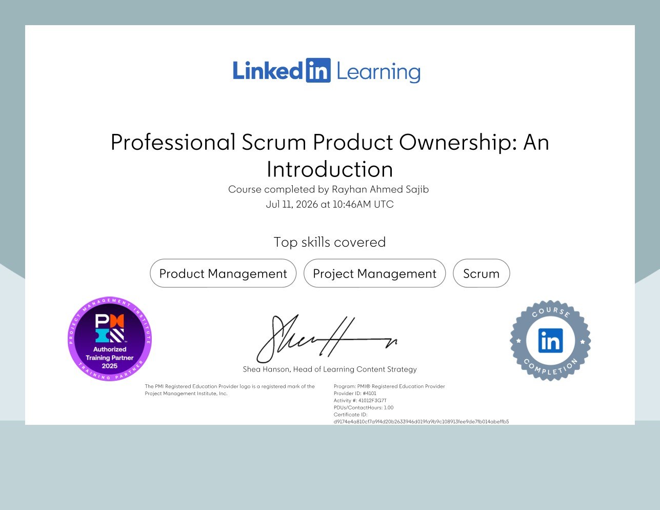 Professional Scrum Product Ownership: An Introduction (PMI PDU)